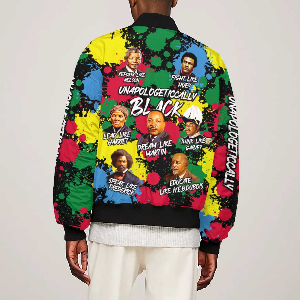 Unapologetically Black Bomber Jacket Civil Rights Leaders
