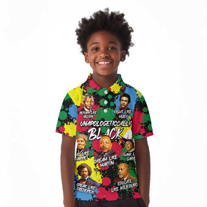 Unapologetically Black Kid Polo Shirt Civil Rights Leaders