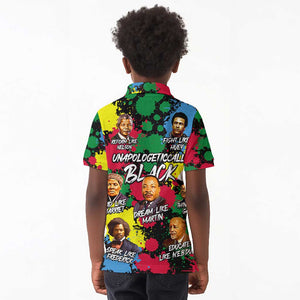 Unapologetically Black Kid Polo Shirt Civil Rights Leaders