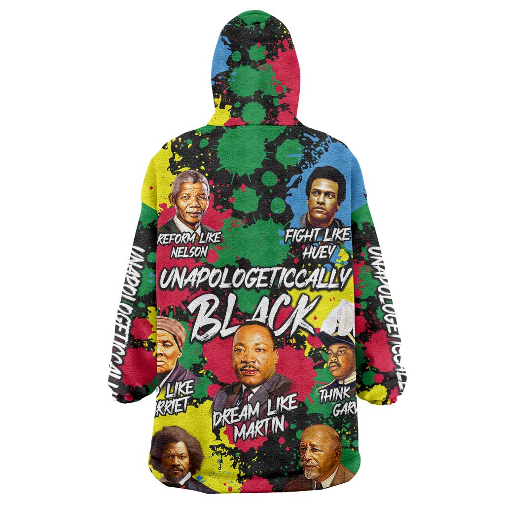 Unapologetically Black Wearable Blanket Hoodie Civil Rights Leaders