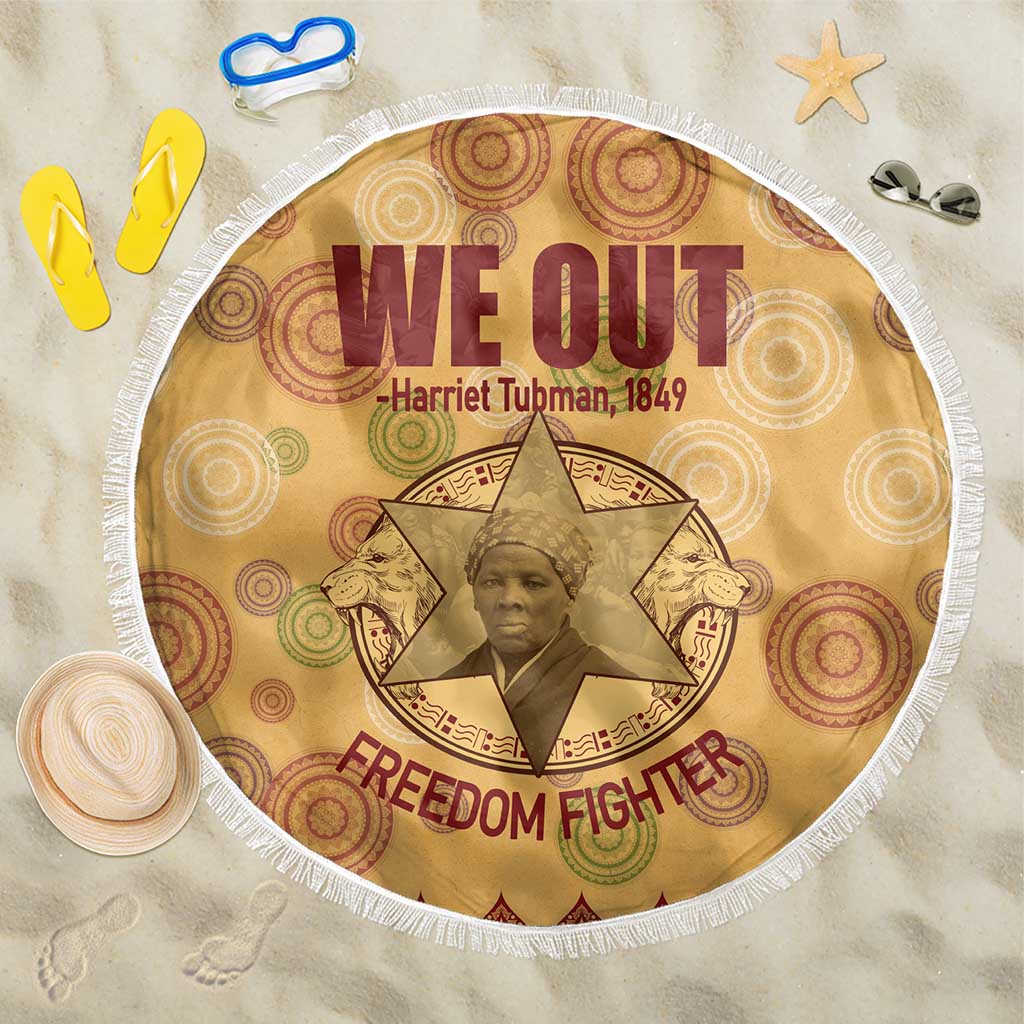 We Out 1849 African-American Beach Blanket Harriet Tubman