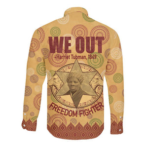 We Out 1849 African-American Long Sleeve Button Shirt Harriet Tubman