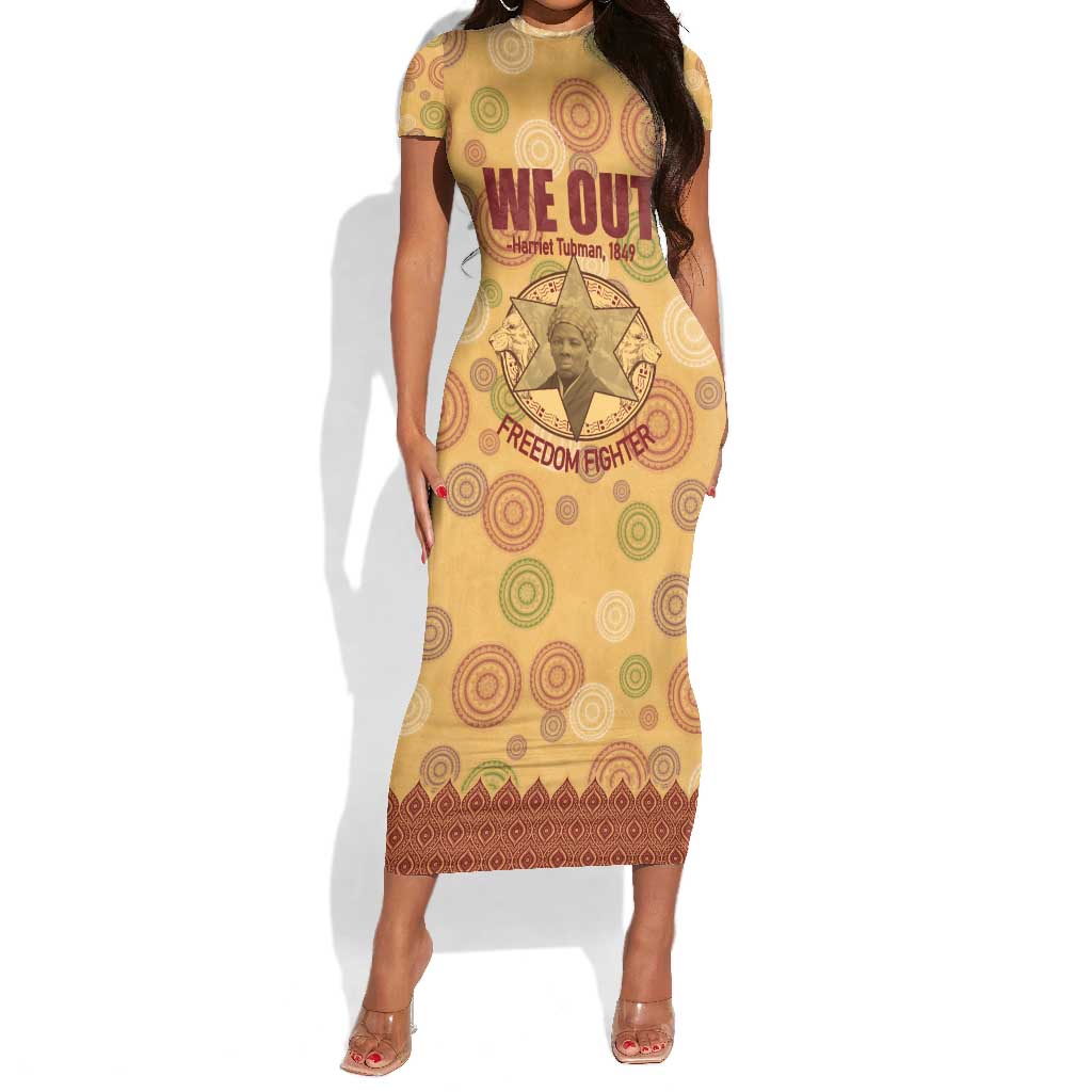 We Out 1849 African-American Short Sleeve Bodycon Dress Harriet Tubman DT02