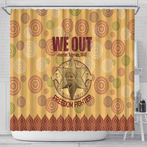 We Out 1849 African-American Shower Curtain Harriet Tubman