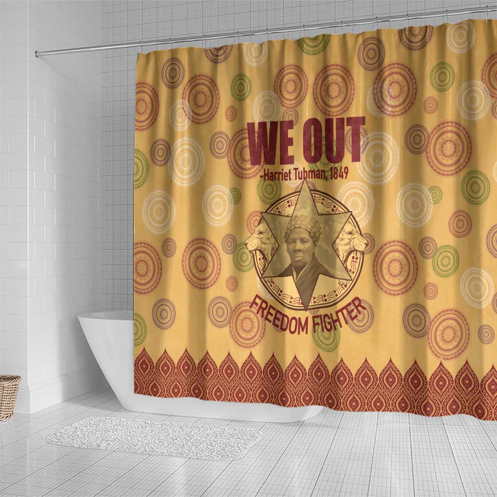 We Out 1849 African-American Shower Curtain Harriet Tubman