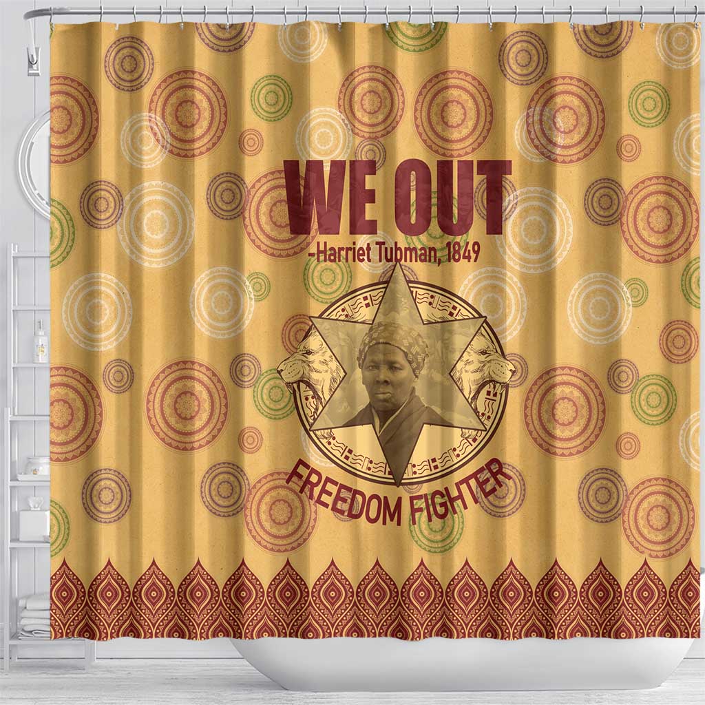 We Out 1849 African-American Shower Curtain Harriet Tubman