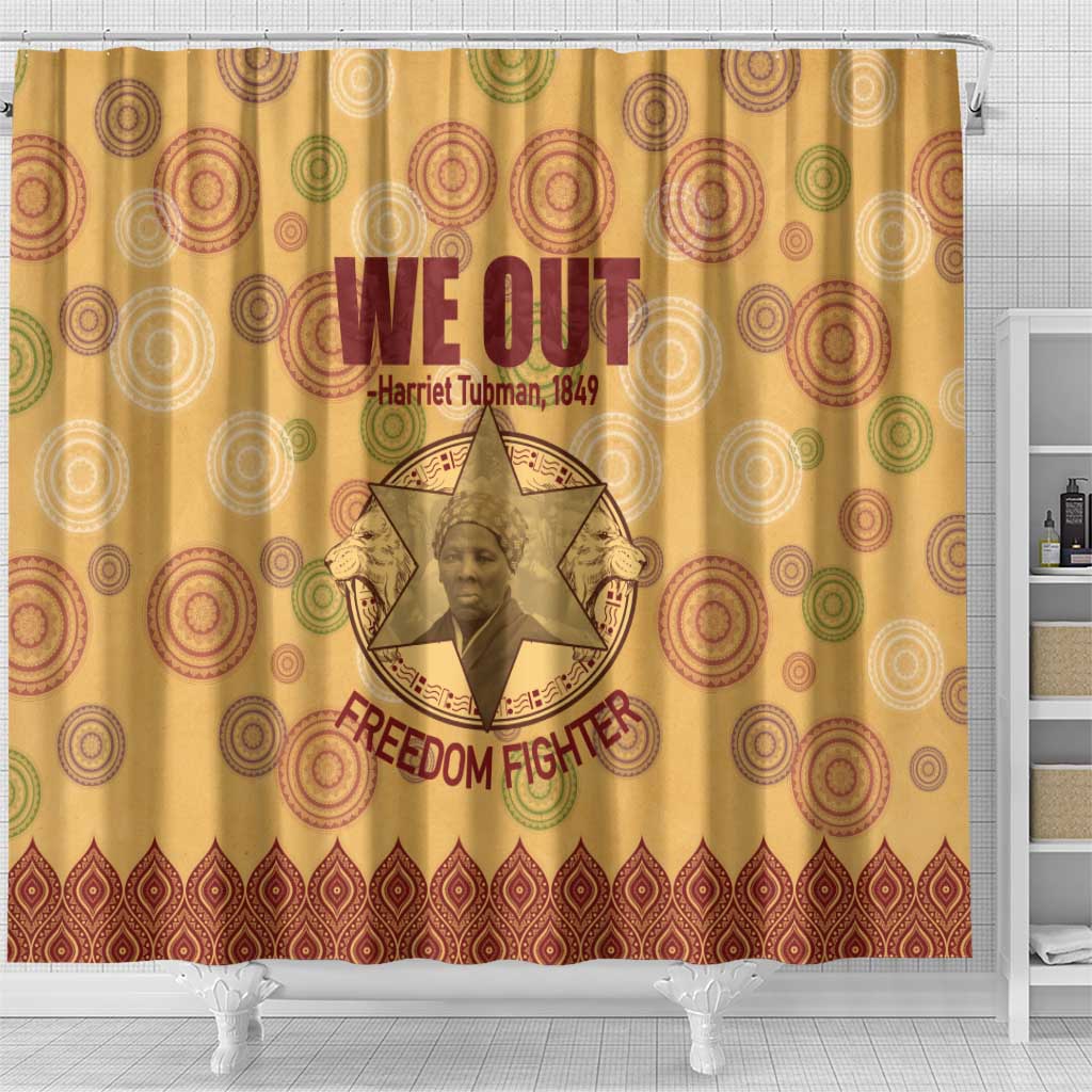 We Out 1849 African-American Shower Curtain Harriet Tubman