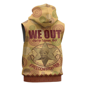 We Out 1849 African-American Sleeveless Hoodie Harriet Tubman - African Pride