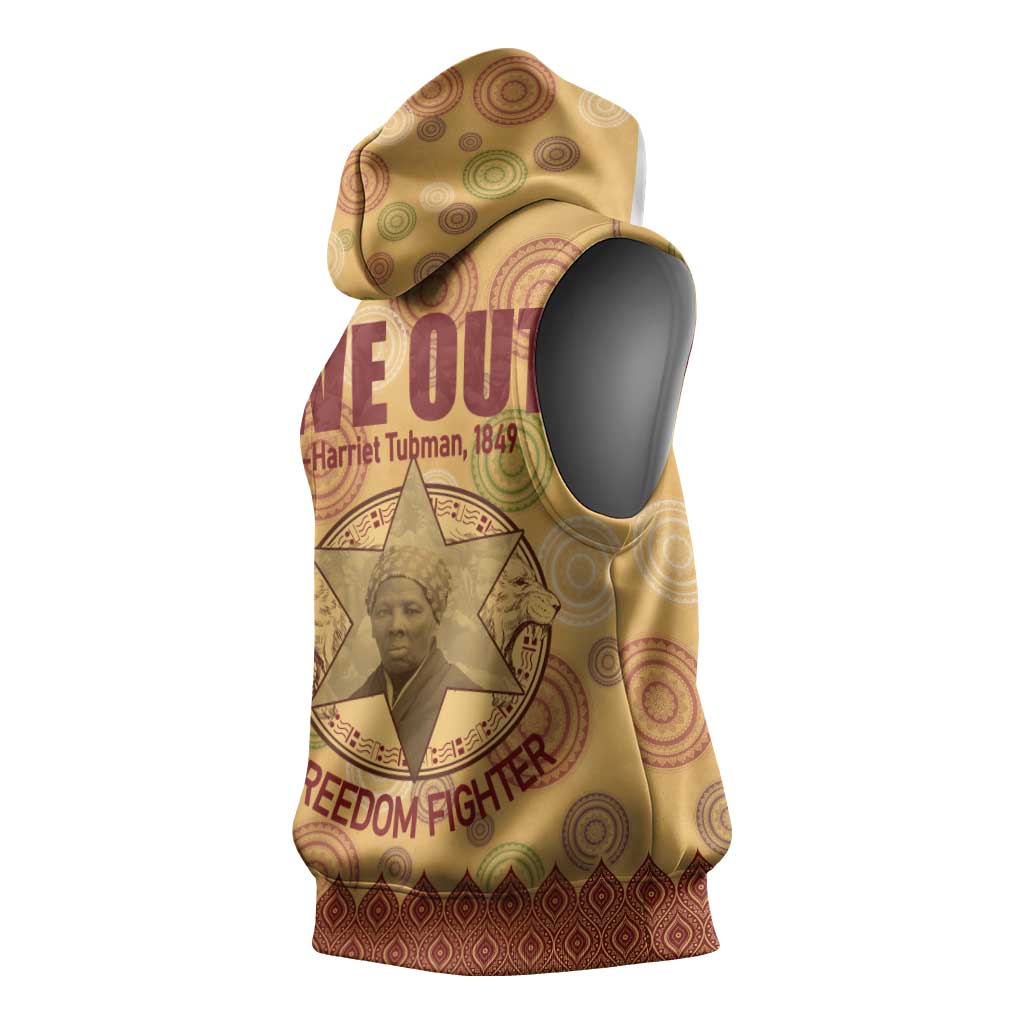 We Out 1849 African-American Sleeveless Hoodie Harriet Tubman - African Pride