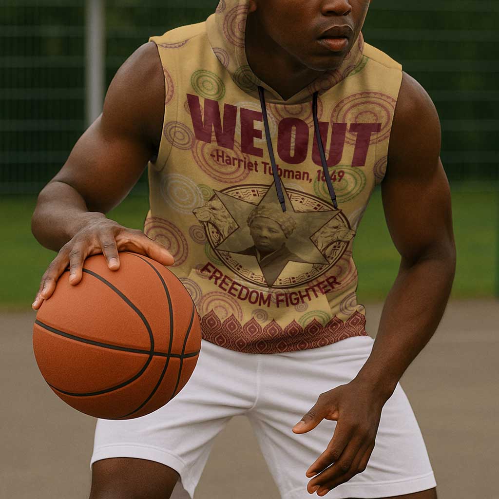 We Out 1849 African-American Sleeveless Hoodie Harriet Tubman - African Pride