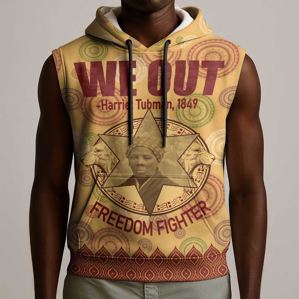 We Out 1849 African-American Sleeveless Hoodie Harriet Tubman - African Pride