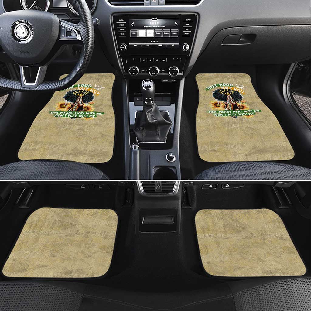 Personalized African Women Car Mats Half Hood Half Holy