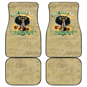 Personalized African Women Car Mats Half Hood Half Holy