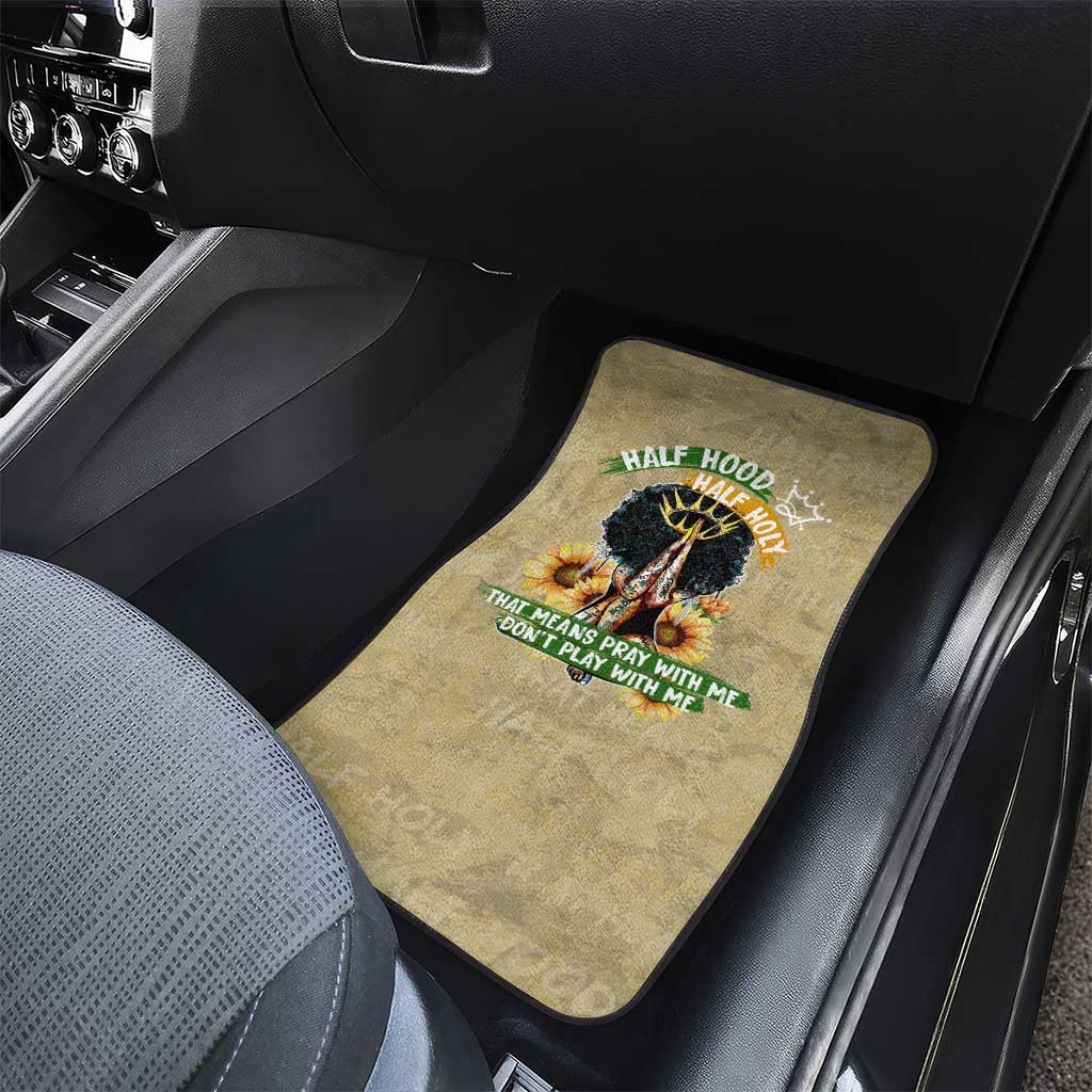 Personalized African Women Car Mats Half Hood Half Holy