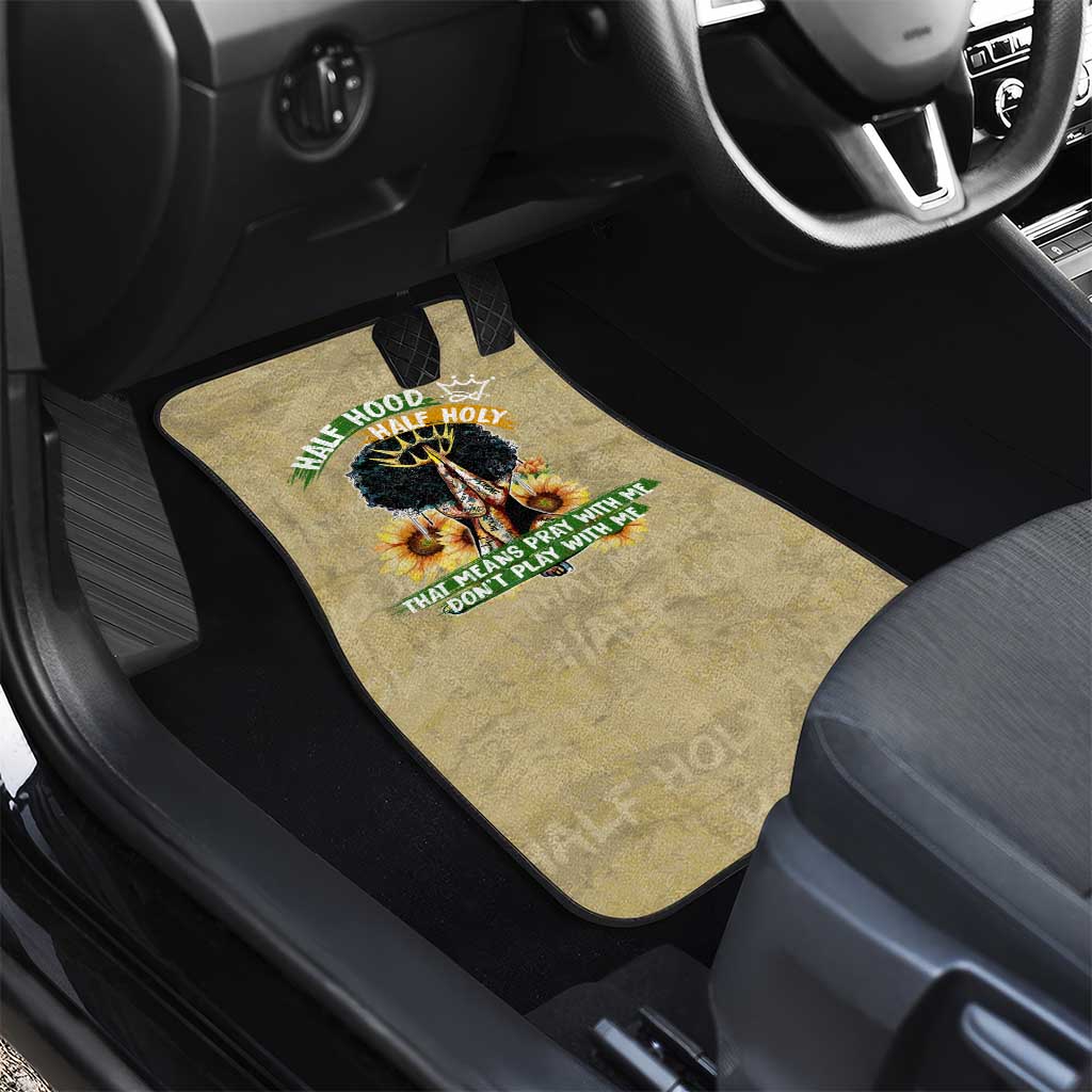 Personalized African Women Car Mats Half Hood Half Holy