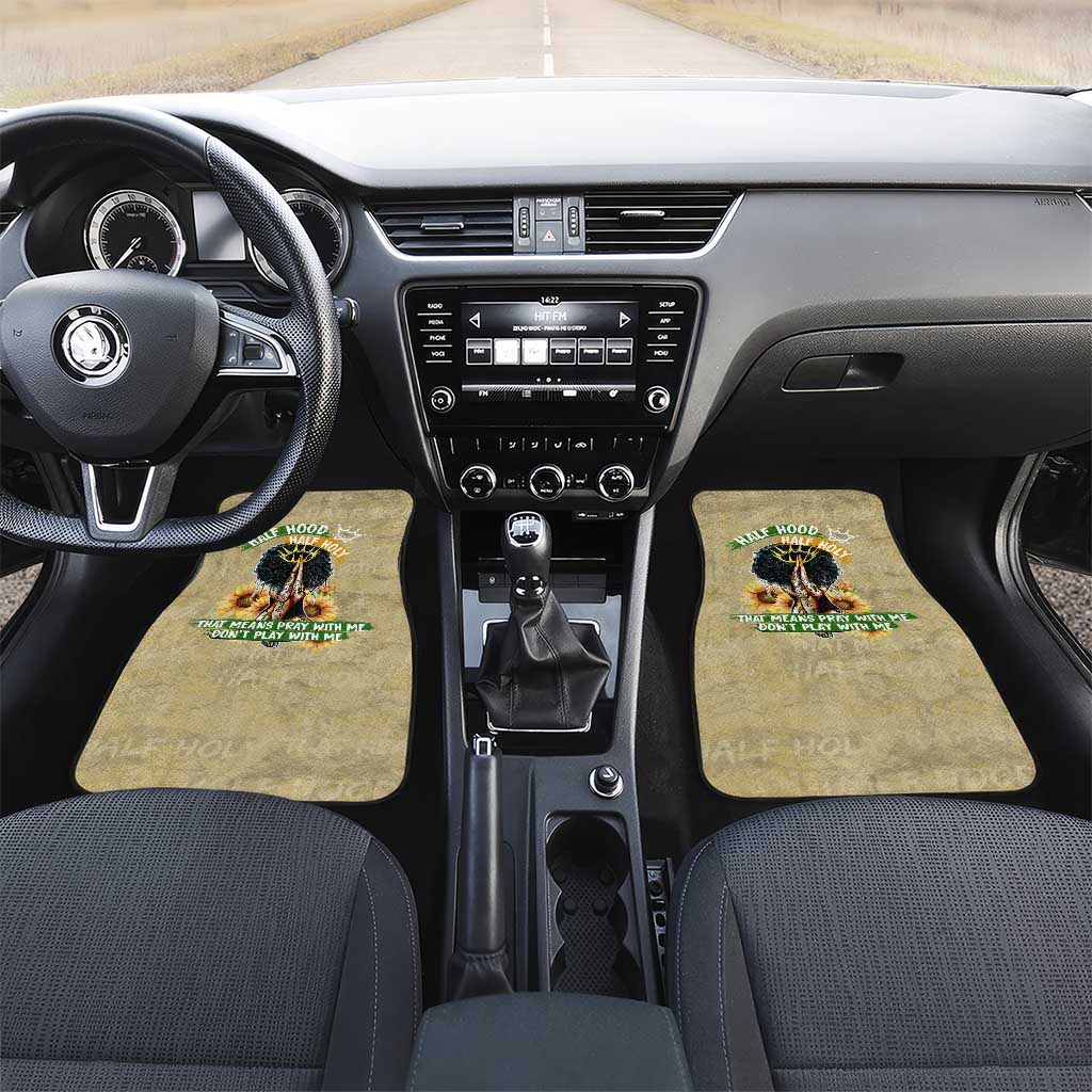 Personalized African Women Car Mats Half Hood Half Holy