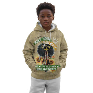 Personalized African Women Kid Hoodie Half Hood Half Holy