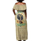 Personalized African Women Off Shoulder Maxi Dress Half Hood Half Holy