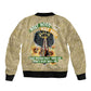 Personalized African Women Sleeve Zip Bomber Jacket Half Hood Half Holy