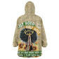 Personalized African Women Wearable Blanket Hoodie Half Hood Half Holy