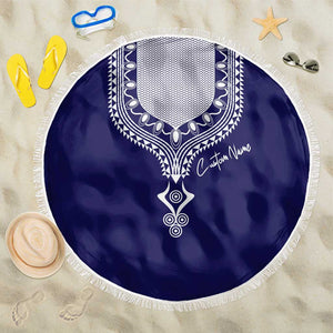 Printed Dashiki African Beach Blanket Blue
