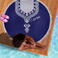 Printed Dashiki African Beach Blanket Blue