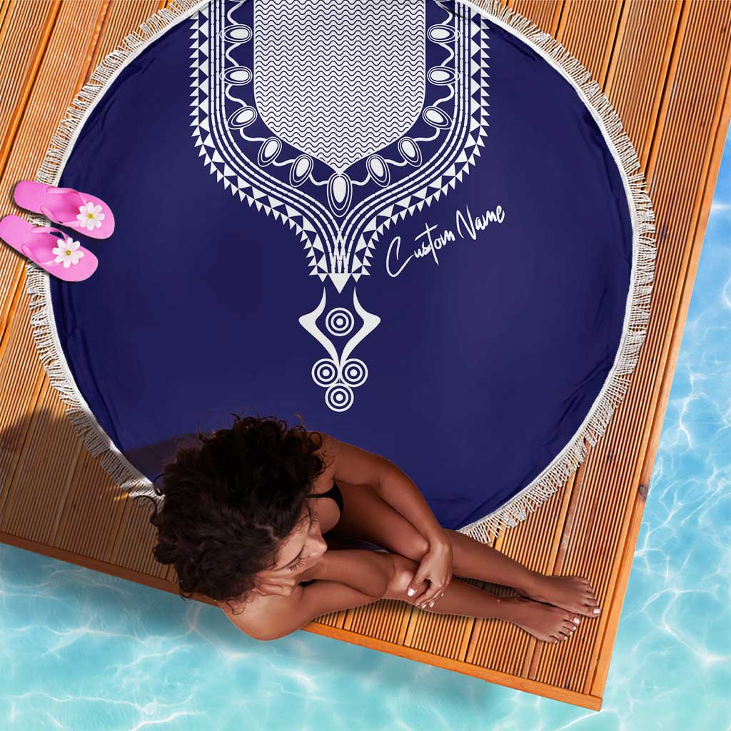 Printed Dashiki African Beach Blanket Blue