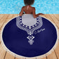 Printed Dashiki African Beach Blanket Blue