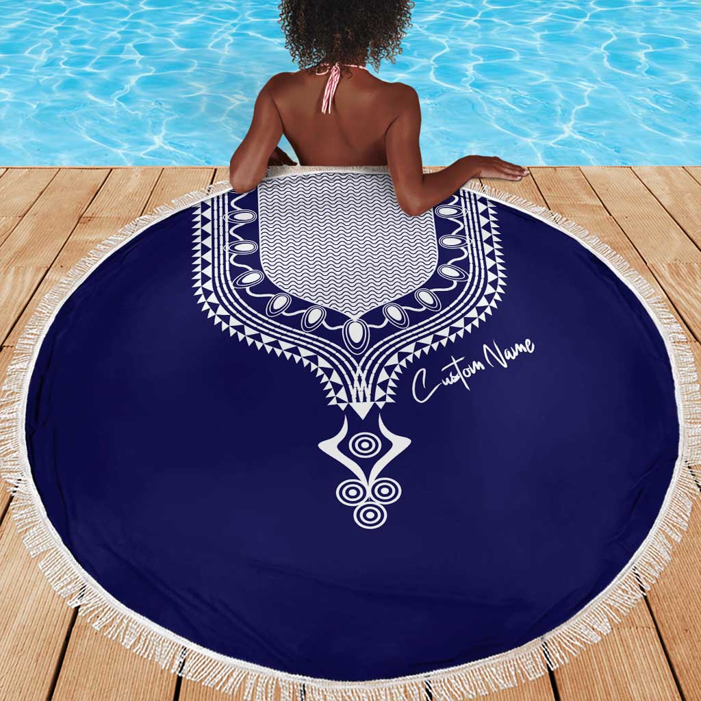 Printed Dashiki African Beach Blanket Blue