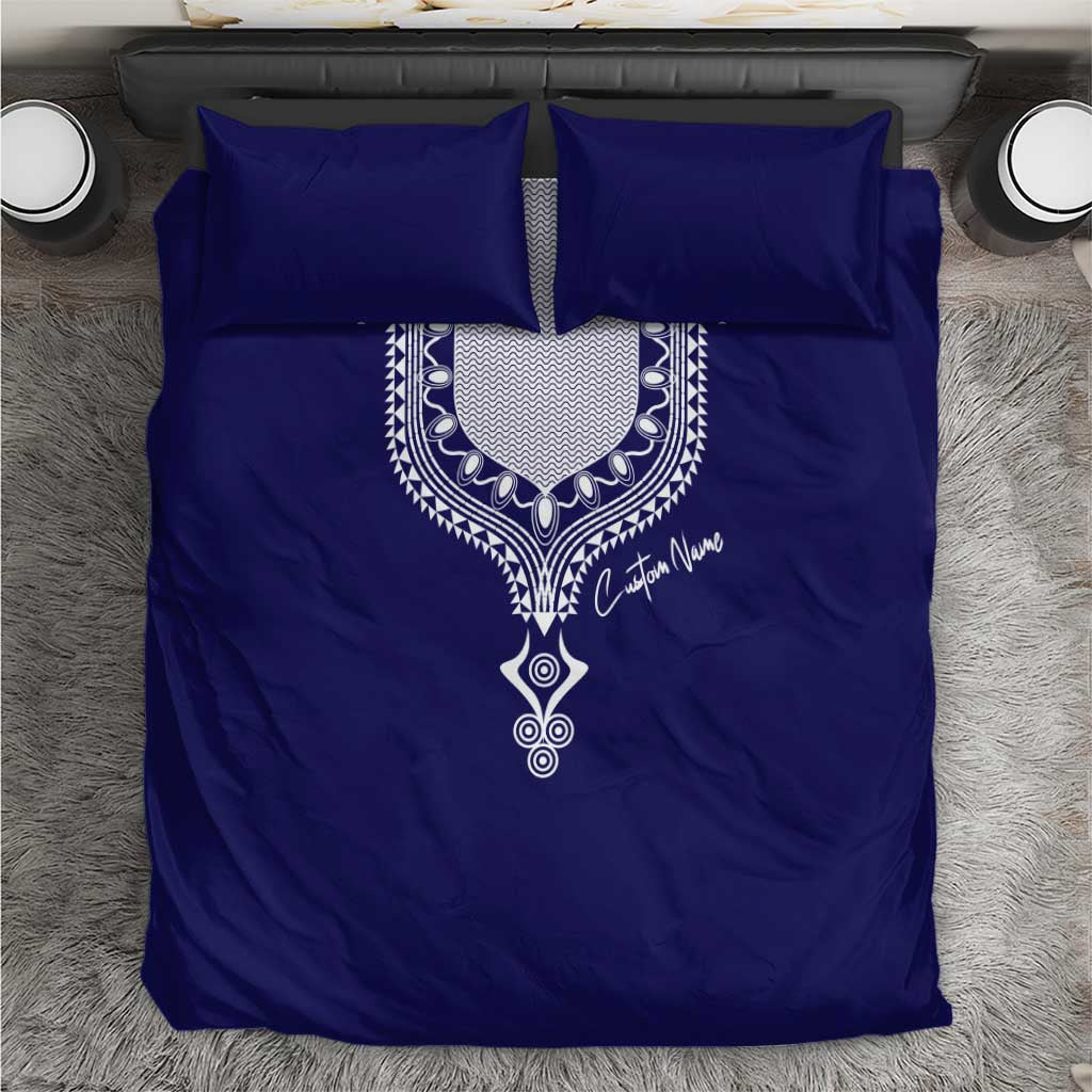 Printed Dashiki African Bedding Set Blue