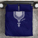 Printed Dashiki African Bedding Set Blue