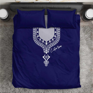 Printed Dashiki African Bedding Set Blue