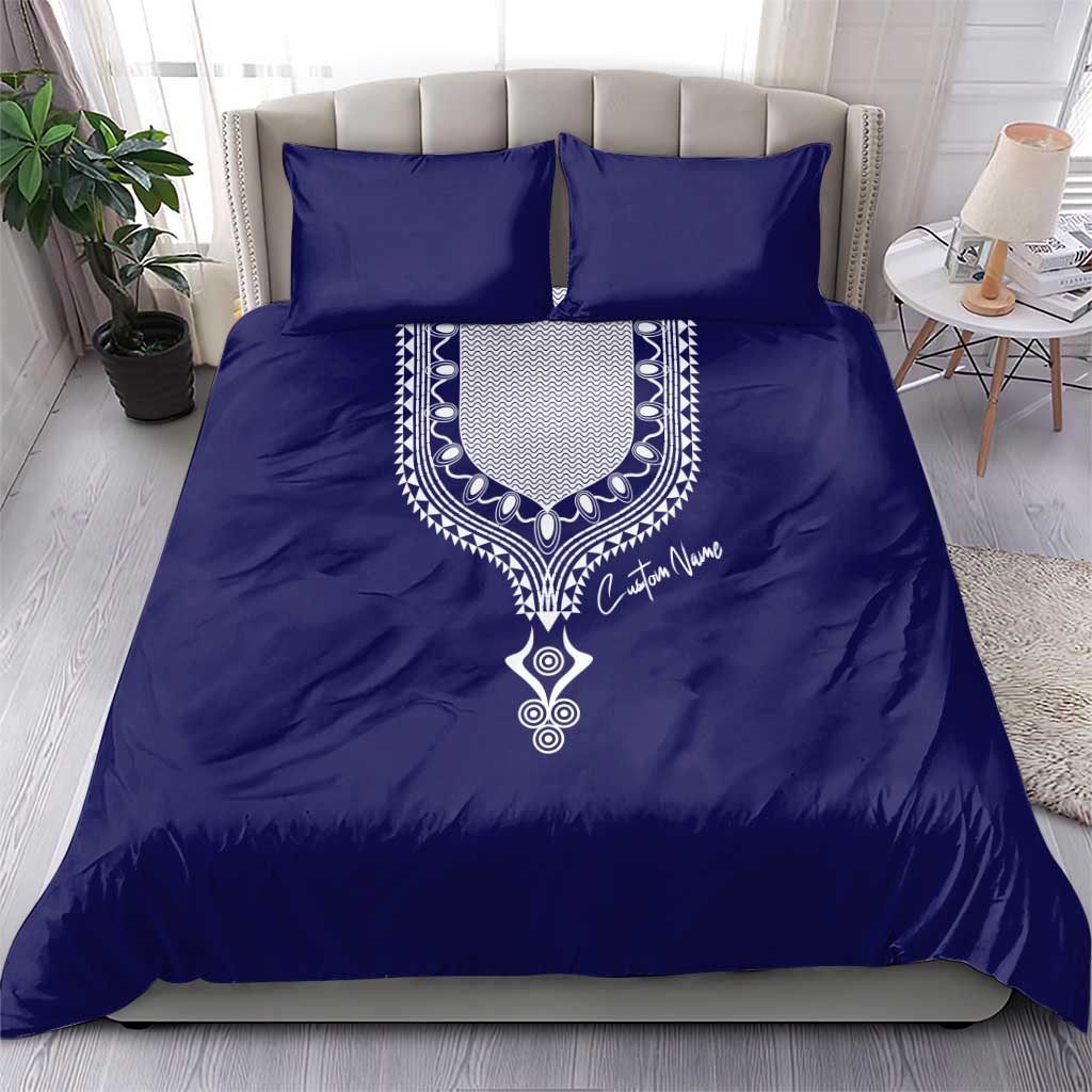 Printed Dashiki African Bedding Set Blue