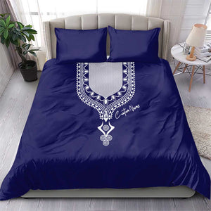 Printed Dashiki African Bedding Set Blue