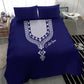 Printed Dashiki African Bedding Set Blue