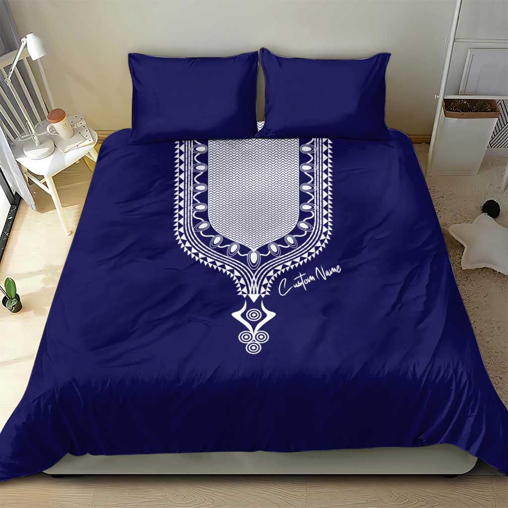 Printed Dashiki African Bedding Set Blue