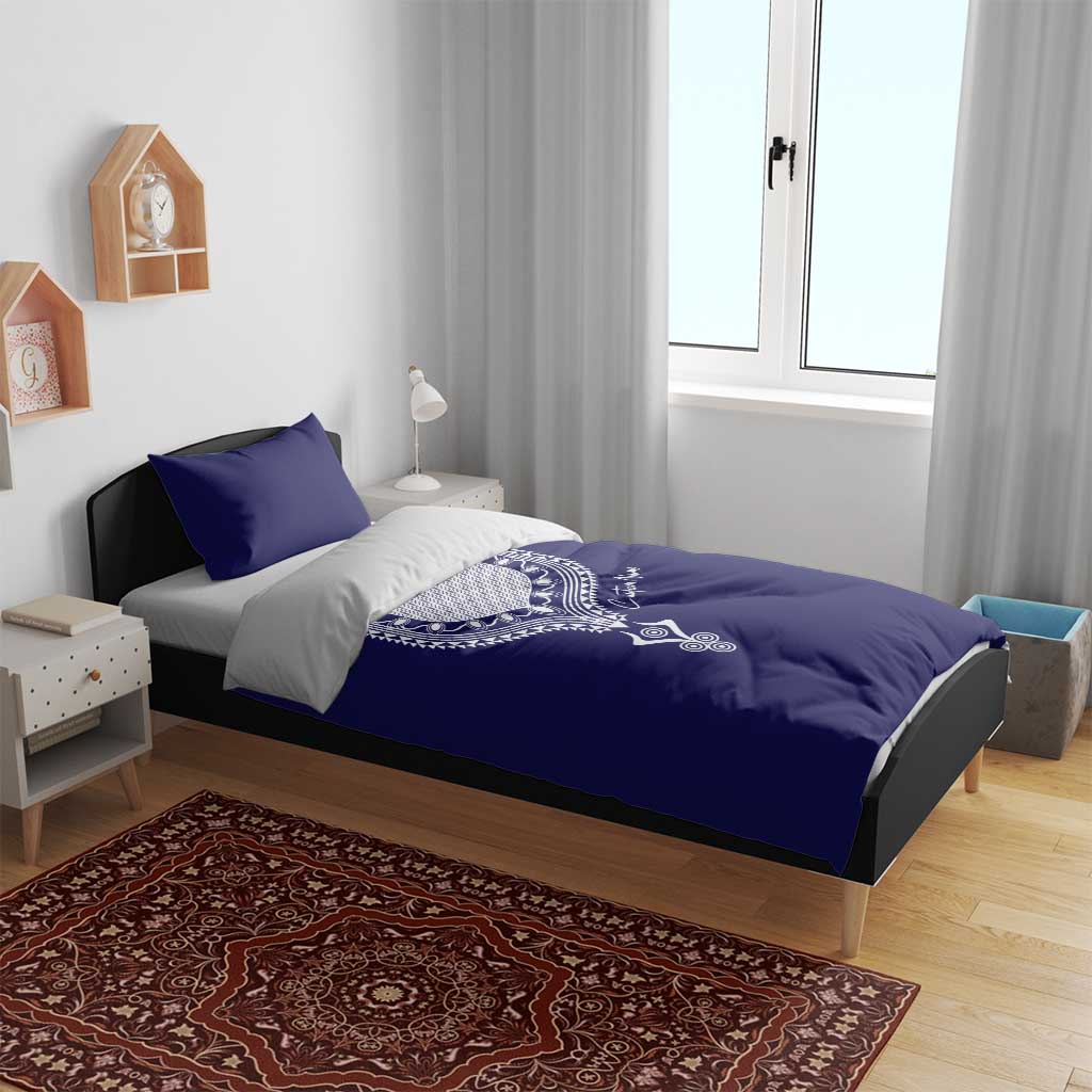 Printed Dashiki African Bedding Set Blue
