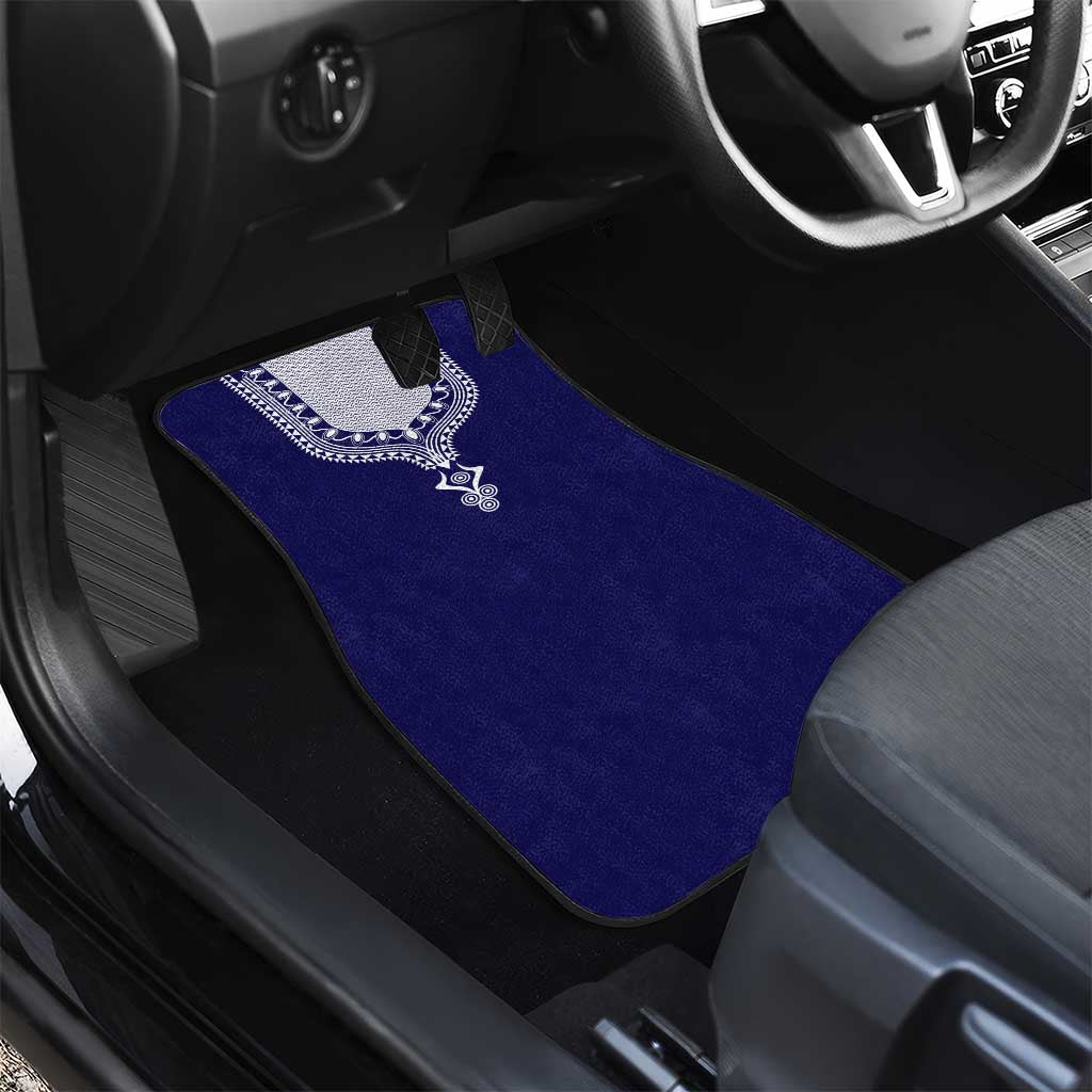 Printed Dashiki African Car Mats Blue