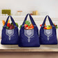 Printed Dashiki African Grocery Bag Blue