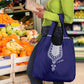 Printed Dashiki African Grocery Bag Blue