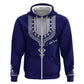 Printed Dashiki African Hoodie Blue
