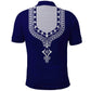 Printed Dashiki African Polo Shirt Blue