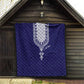 Printed Dashiki African Quilt Blue
