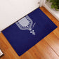 Printed Dashiki African Rubber Doormat Blue