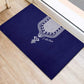 Printed Dashiki African Rubber Doormat Blue