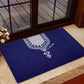 Printed Dashiki African Rubber Doormat Blue