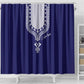 Printed Dashiki African Shower Curtain Blue