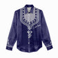 Printed Dashiki African Women Casual Shirt Blue DT02