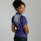 Printed Dashiki African Women Polo Shirt Blue