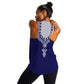Printed Dashiki African Women Racerback Tank Blue